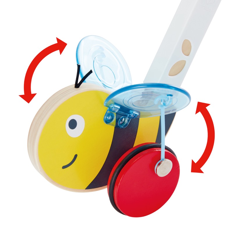 Hape Bumblebee Push Pal | Bumblebee bertema push pull walker mainan untuk balita & anak-anak