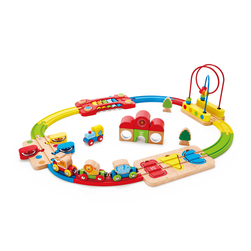 Hape Rainbow Puzzle Railway | Kereta mainan untuk balita,