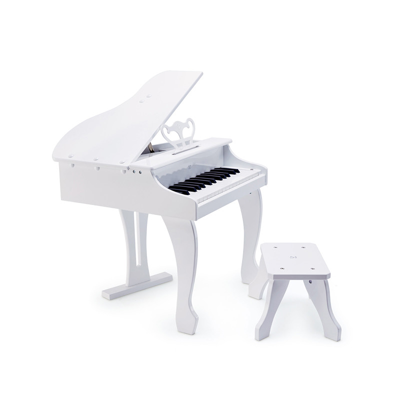 Hape Deluxe White Grand Piano | Tiga puluh kunci piano dengan bangku