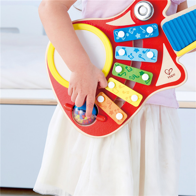 Pembuat Musik HAPE 6-in-1 | Warna-warni 6 instrumen gitar berbentuk mainan musik