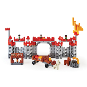 Kastil Abad Pertengahan Hape PolyM | 310 Piece Building Brick Castle Toy Set dengan Figurines & Accessories