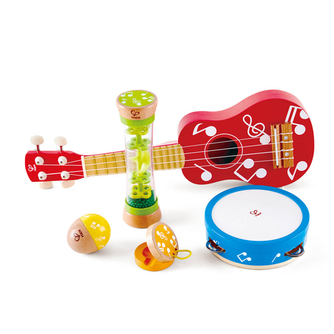 Set Instrumen Mini Band Hape |Set Musik Instrumen Kayu Lima Potong Untuk Anak-Anak