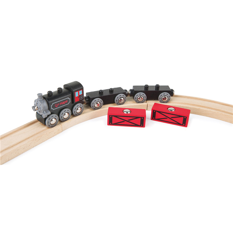 Kereta era era hape | Mainan lokomotif anak-anak hitam & merah klasik dengan gerbong angkutan yang tidak bisa dilakukan