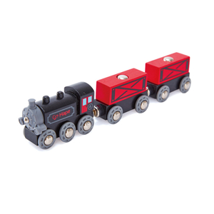 Kereta era era hape | Mainan lokomotif anak-anak hitam & merah klasik dengan gerbong angkutan yang tidak bisa dilakukan