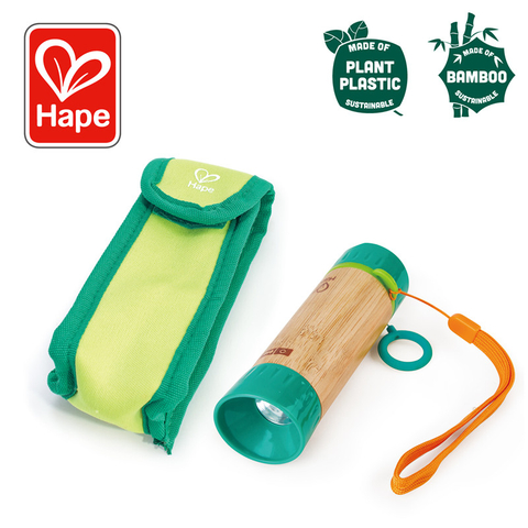 Senter Bertenaga Tangan Hape | Mainan Bercahaya Isi Ulang Plastik Bambu & Tanaman Untuk Anak-Anak, Hijau